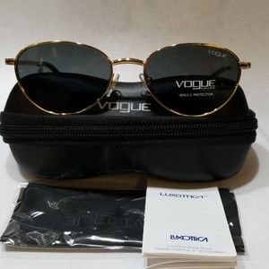 Gigi Hadid for Vogue Gold Tone Metal Sunglasses